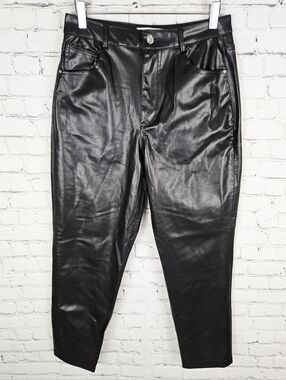 ZARA | faux leather high waist pants